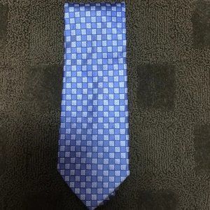 Men's Jones New York blue tie with squares